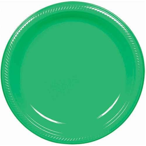 Festive Green 10.25'' Plastic Plates | 50ct - Zurchers