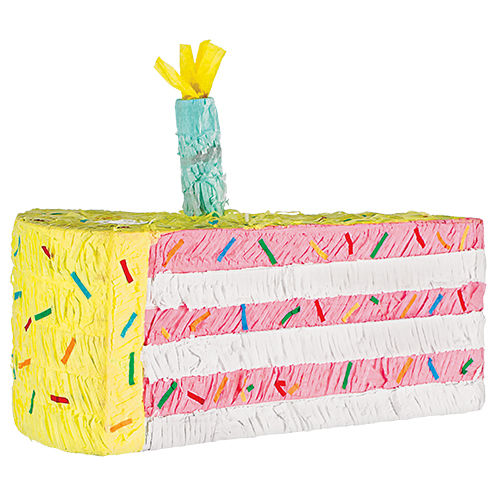 A 17.5 inch Cake Slice Piñata.