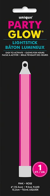 Ea 6in Pink Glow Light Stick - Party Supplies
