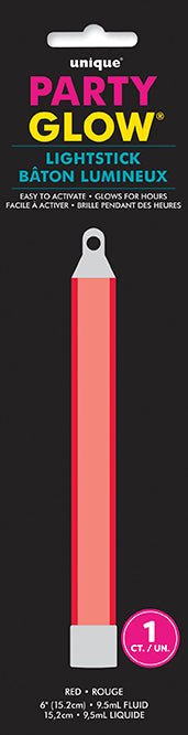 Ea 6in Red Light Stick - Party Supplies