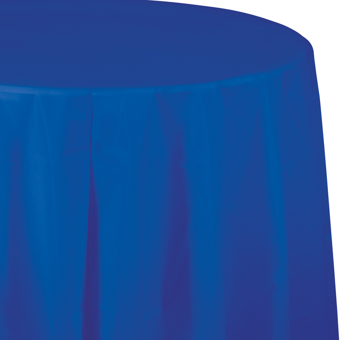 Cobalt Blue Round Tablecover 82" | 24ct