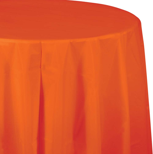 Sunkissed Orange Octy Round Tablecover | 1ct