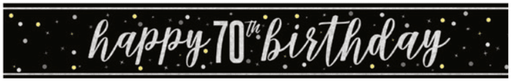 70th Birthday Banner 9ft | 1ct