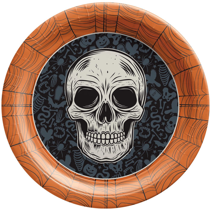 Halloween Wicked Hauntings Round Plates 10in 20ct