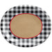 Black Gingham Oval Paper Plates, 12"