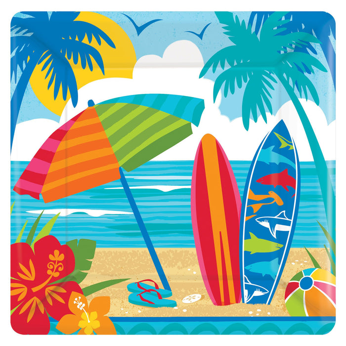 Sun and Surf Square Plates, 7"