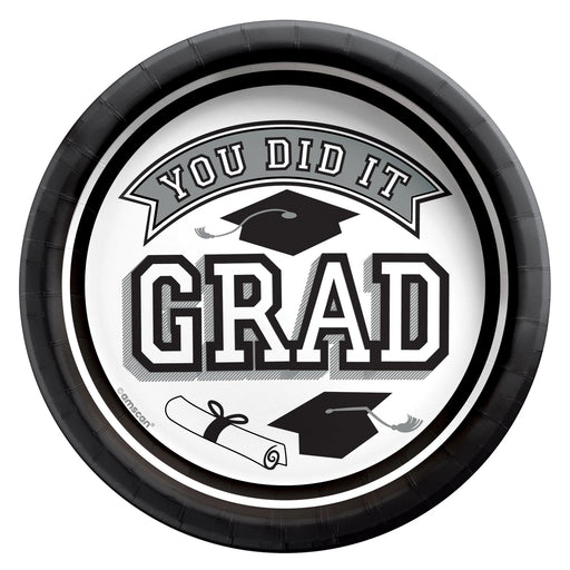 A 7-Inch White Graduation True To Your School Round Plate.