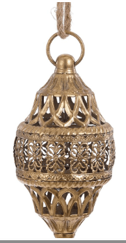 7.5" Metal Filigree Finial Ornament Gold | 1ct - Zurchers