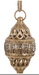 7.5" Metal Filigree Finial Ornament Gold | 1ct - Zurchers