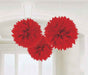 Red Fluffy Decorations | 3pc, 16" - Zurchers