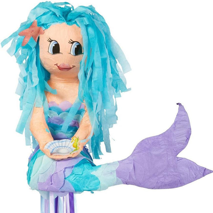 Pull String Mermaid Piñata 16.5" | 1ct