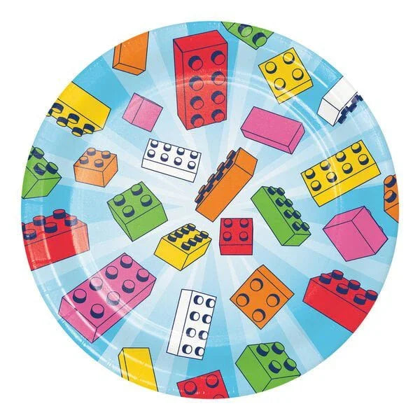 Block Bash Dessert Paper Plates 7" | 8 ct - Zurchers