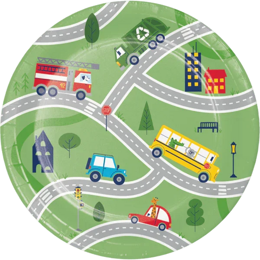 Transportation Time Desert Paper Plates 7" | 8 ct - Zurchers