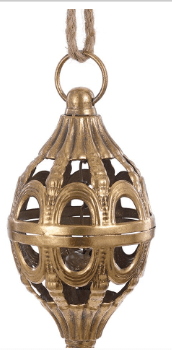 8" Metal Filigree Finial Ornament Gol | 1ct - Zurchers