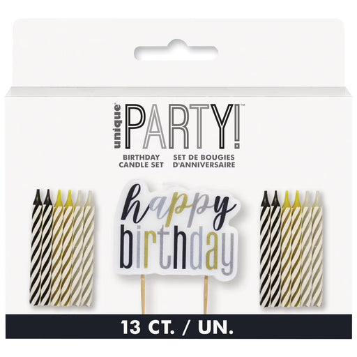 Spiral Candles Happy Birthday Pack | 13ct