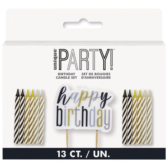 13ct Spiral Candles Happy Birthday Pack