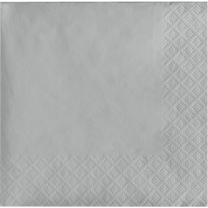 Shimmering Silver Beverage Napkins | 50ct