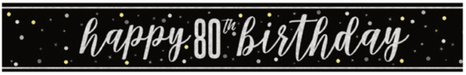 80th Birthday Banner 9ft | 1ct - Zurchers