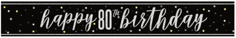 80th Birthday Banner 9ft | 1ct - Zurchers