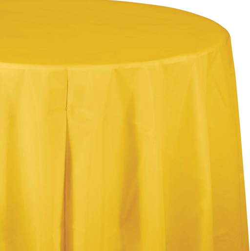 School Bus Yellow Round Tablecover 82" | 1ct