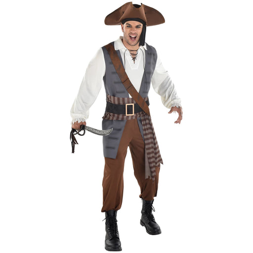 Get ready to set sail on an adventure with this swashbuckling Pirate Shiver Me Timbers Costume! The 1ct package comes complete with a jumpsuit and a hat, perfect for any seafaring festivities. Ahoy!