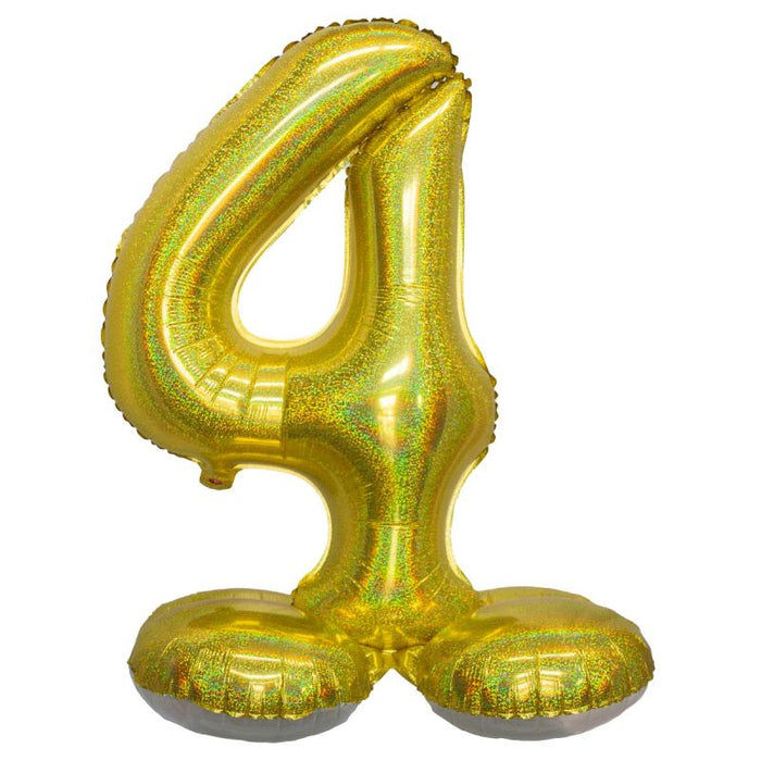 Air Filled Gold Number Self Standing Balloon 28.4" | 1 ct