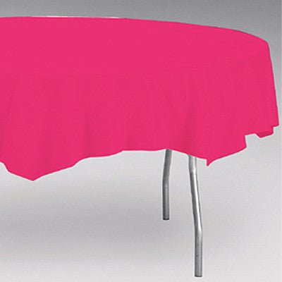 Hot Magenta Round Table Cover 82" | 1 ct