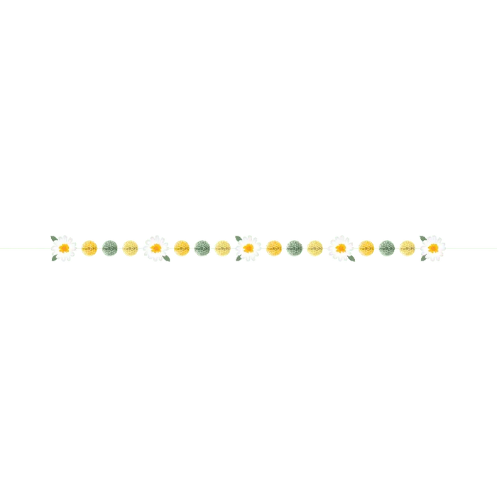 Sweet Daisy Honeycomb Cutout Banner 8' | 1 ct - Zurchers
