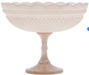 9" Round x 7 - 1/4"H Pressed Glass Scalloped Footed Bowl, Blush Color | 1ct - Zurchers