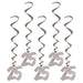 25th Anniversary Silver Foil Hanging Whirl Decorations, 3 ft | 5 ct - Zurchers