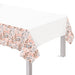 This Rose Gold Floral Plastic Tablecover is the perfect addition to any elegant event. The 54in x 102in size provides ample coverage for most tables, and the durable plastic material ensures easy cleanup. The beautiful rose gold floral design adds a touch of sophistication to your table setting.