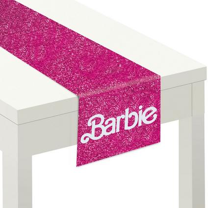 Malibu Barbie Glitter Plastic Table Runner 13" x 72" | 1 ct