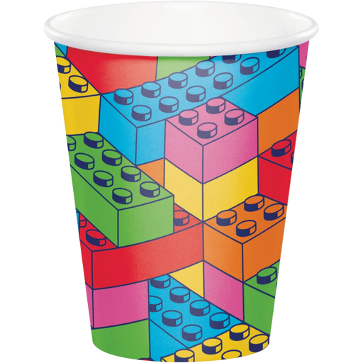 Block Bash Paper Cups 9oz | 8 ct - Zurchers