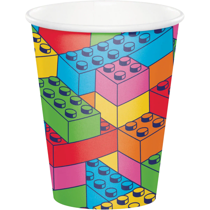 Block Bash Paper Cups 9oz | 8 ct - Zurchers