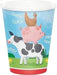 Farm Animals Paper Cups 9oz | 8 ct - Zurchers