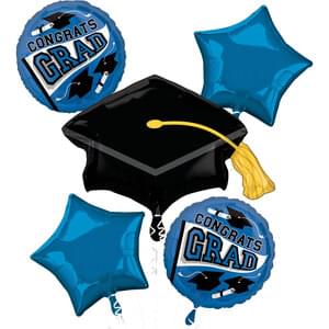 Congrats Grad Mylar Balloon Bouquet - Blue