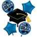 Congrats Grad Mylar Balloon Bouquet - Blue