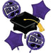 Congrats Grad Mylar Balloon Bouquet - Purple