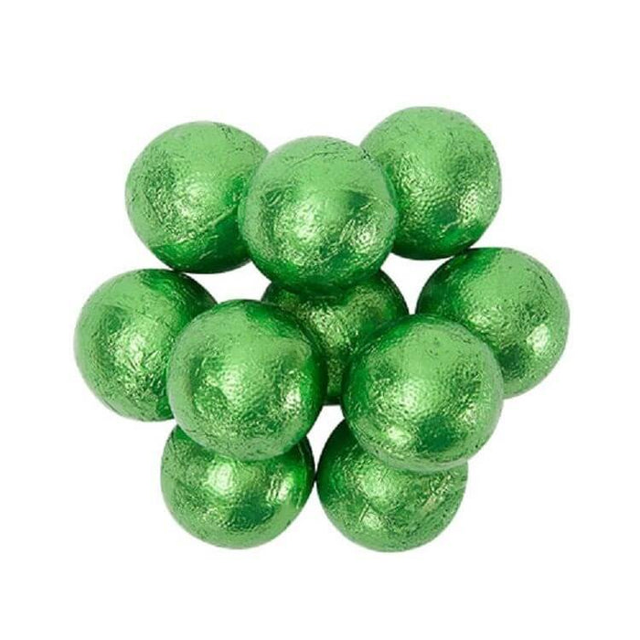 Indulge in a playful treat with our Milk Chocolate Green Foil Balls! Each 1.5lb bag contains delicious, creamy chocolate balls wrapped in shiny foil.