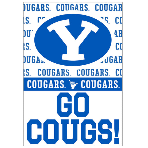 A BYU Go Cougs! Yard Sign.
