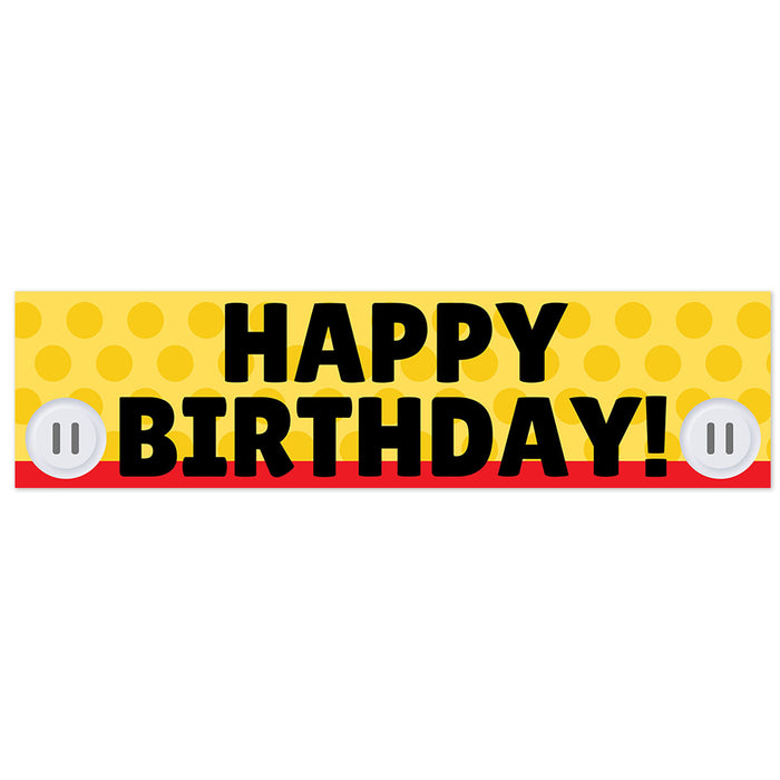 Zurchers Print Shop 50" by 13" Mouse inspired Happy Birthday To-Go banner.