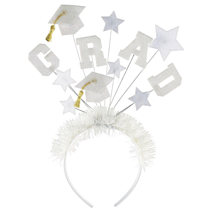Graduation White Glitter Grad Headband | 1ct