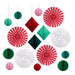 An image showing the items Meri Meri Christmas Honeycomb Decoration Kit.