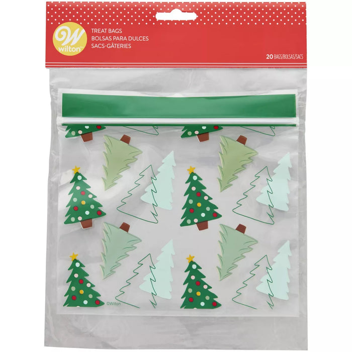Christmas Tree Resealable Treat Bags 7" x 6.5" | 20 ct