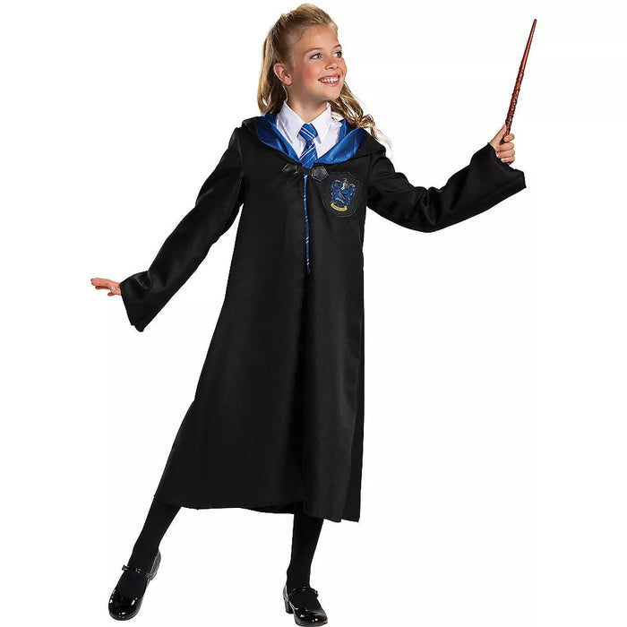 Harry Potter Ravenclaw Costume Black and Blue Long Robe with Hood 