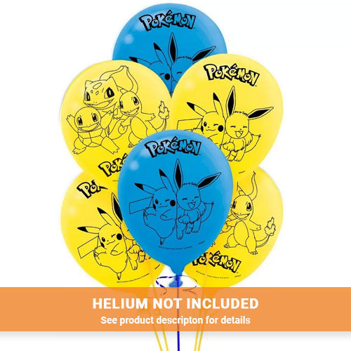 Pokémon Flat Latex Balloons 12" | 6ct