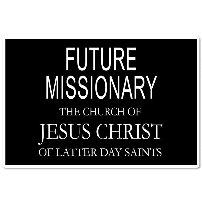 Future Missionary Name Tag Stickers 3.5" x 2.5" | 12ct