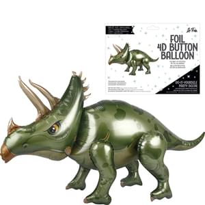 Air Filled Triceratops Dinosaur 4d Balloon 39" | 1ct