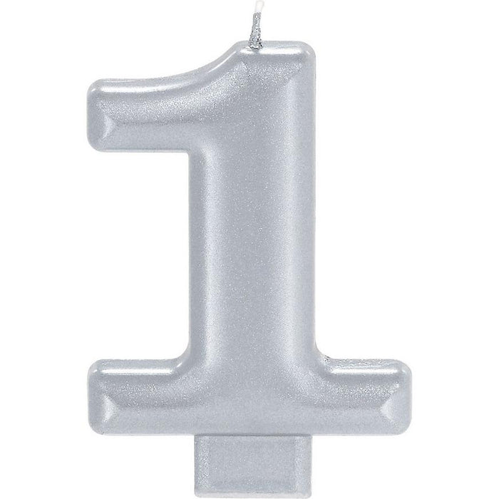 Silver #1 Candle | 1ct