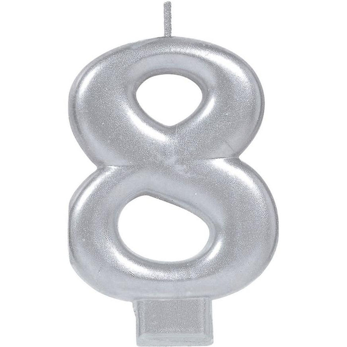 Silver #8 Candle | 1ct